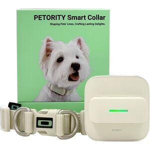GPS Tracker for Dogs Wireless Pet Smart Collar with Health Monitor Gray Med
